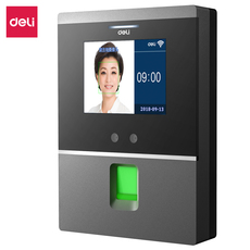 Система видеонаблюдения 得力人脸识别考勤机d2d3指纹d1智能wifi云考勤机手机签到机员工上班下班打卡器刷脸指纹人脸识别一体打卡机