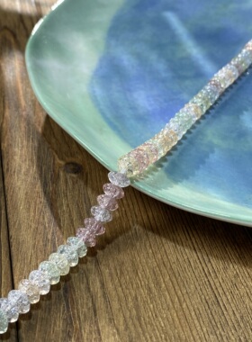 爆花琉璃8*4mm飞碟算盘珠隔片手工diy串珠手链项链饰品配件S833