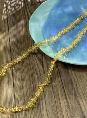 橘黄色烤色K9玻璃5*8mm有孔碎石串珠diy手工串珠饰品配件材料X24