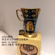 Spot Egyptian FM brand cultural and creative porcelain cup 13.5cm cat god green gold cup upgraded version original box