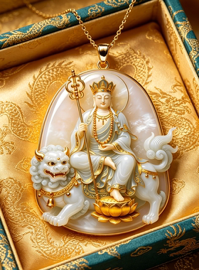 禅意如来佛合金立体浮雕项链新中式小众配饰莲花吊坠生日送礼饰品