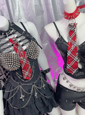 欧美小众设计领带choker