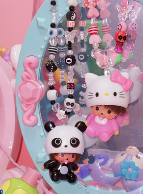 日系变装小猫头套串珠项链