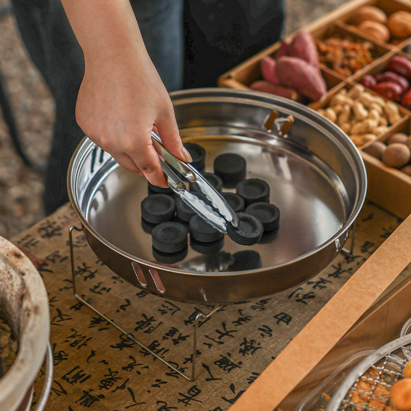 围炉煮茶全套套装器具室内外网红便携式2025年新款烤火炉碳家用 - 图0