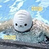 Cute silicone long hair non-restrictive swimming cap