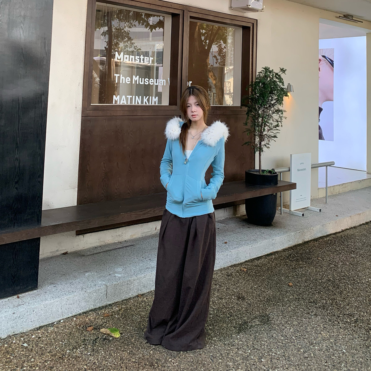 E7Q8 韩系纯欲毛领连帽拉链开衫外套女收腰显瘦百搭高级时尚上衣,淘宝优惠券,粉丝福利购,淘宝优惠卷