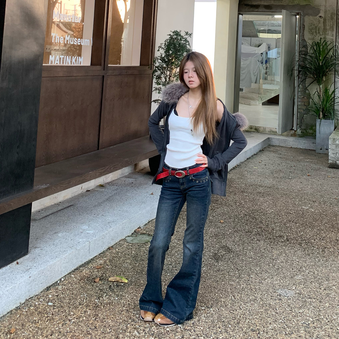 E7Q8 韩系纯欲毛领连帽拉链开衫外套女收腰显瘦百搭高级时尚上衣,淘宝优惠券,粉丝福利购,淘宝优惠卷