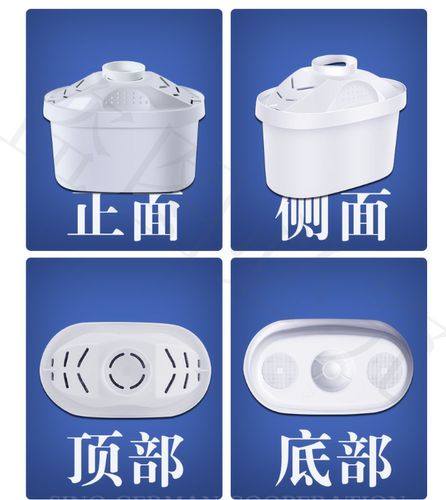 适用碧然德滤芯德国brita净水壶家用净水器滤水壶通用滤芯三代-图1