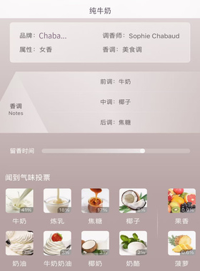 奶味纯牛奶香水小样买三送一