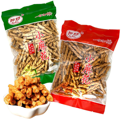 酷妹手工小麻花酥脆香辣味260g袋网红办公休闲零食海苔味250g袋 - 图1