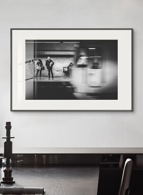 现代简约黑白怀旧客厅沙发复古挂画照片墙现代个性艺术装饰画寓