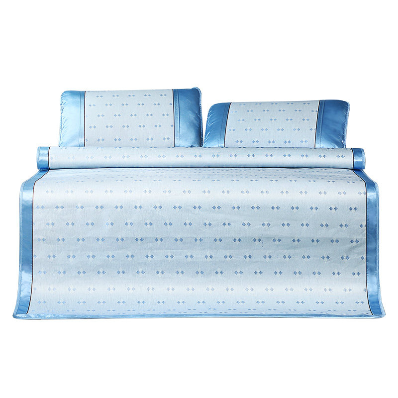 富安娜冰丝凉席两三件套学生宿舍单人夏季家用冰丝席子可折叠软席,淘宝优惠券,粉丝福利购,淘宝优惠卷