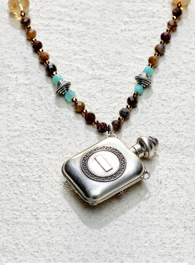 Apt 26SS 拜占庭香盒 银质雕花吊坠 项链