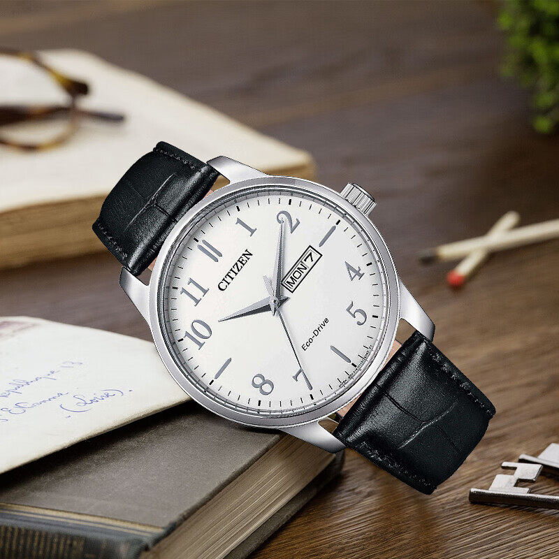 【海外新款】西铁城光动能商务男皮带 西铁城海外日韩腕表