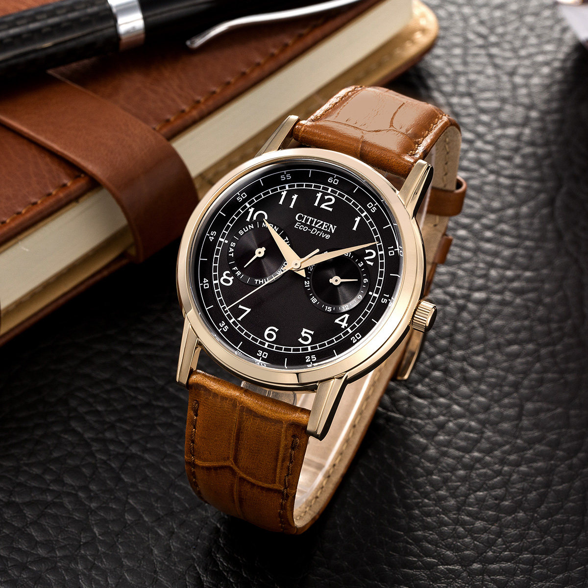 citizen男光动能小蓝针商务轻奢 西铁城海外日韩腕表