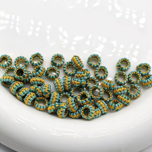 璎珞圈平结扣子手工编织DIY菠萝结纽扣结配件手链项链材料包 - 图3