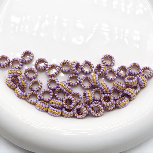 璎珞圈平结扣子手工编织DIY菠萝结纽扣结配件手链项链材料包 - 图2