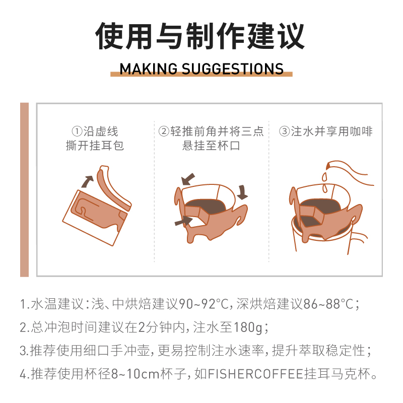 FISHER啡舍 高等级折纸挂耳咖啡多风味组合12g*20片 手冲咖啡风味 - 图1