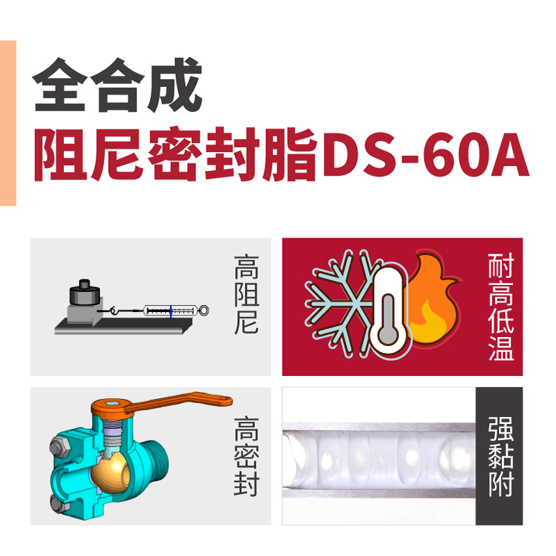 HOTOLUBE虎头全合成阻尼密封脂 DS-60A密封圈高粘含氟硅油阀门油 - 图0