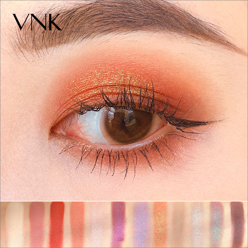 vnk旗舰店[618狂欢]VNK梦璃星辉十二色眼影盘大地豆沙珠光哑光持妆2