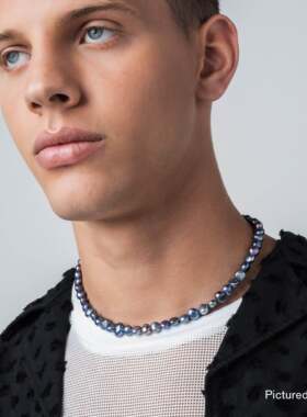 JPOP天然炫彩淡水珍珠项链女2025新款气质优雅小众锁骨