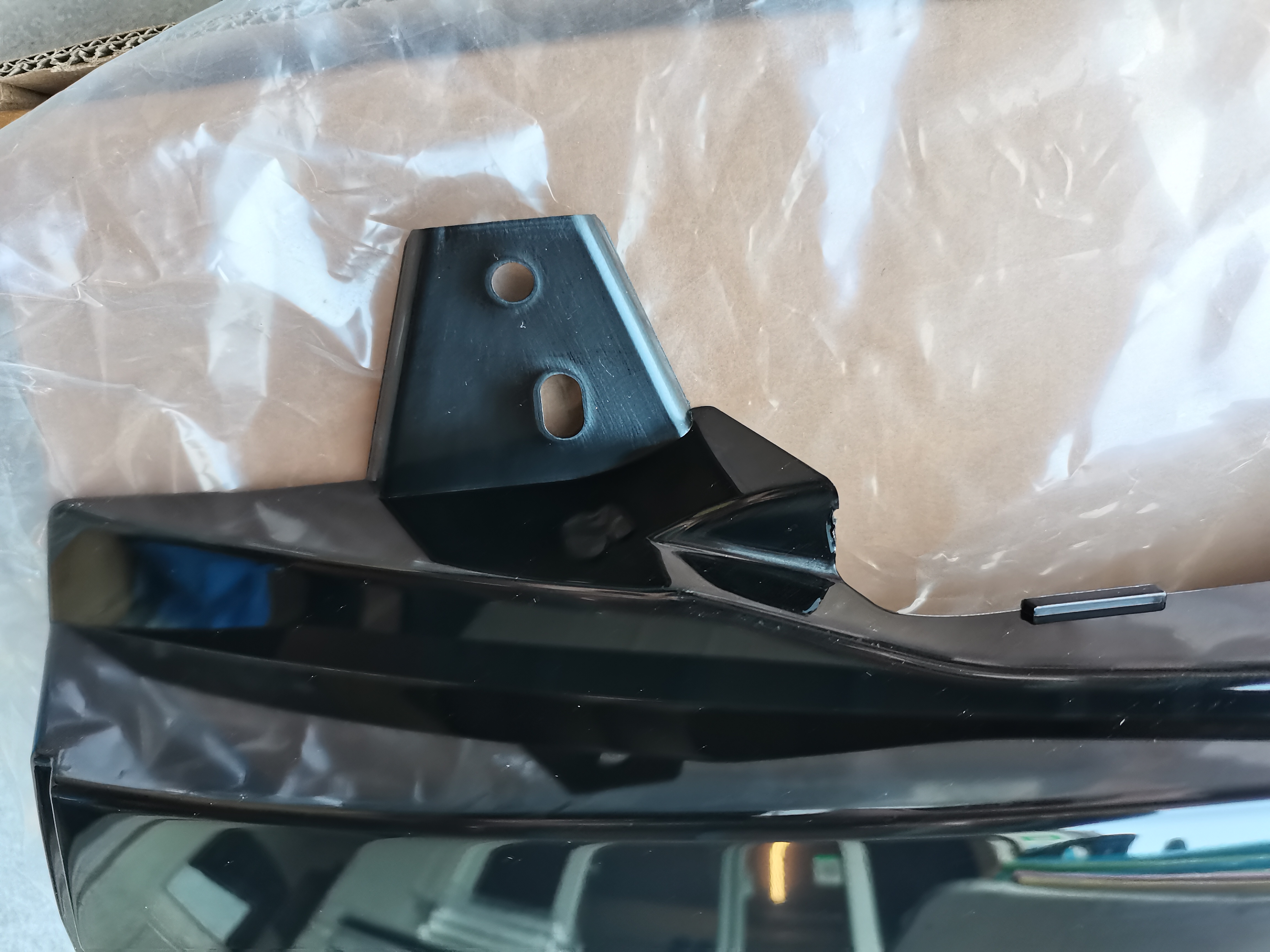 特斯拉毛豆model3/modelY前保险杠雾灯框雾灯盖板装饰板黑色原厂-图1
