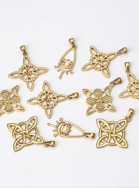 爱尔兰凯尔特结男女吊坠不锈钢