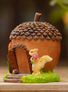 橡果房子梦想成真装饰摆件