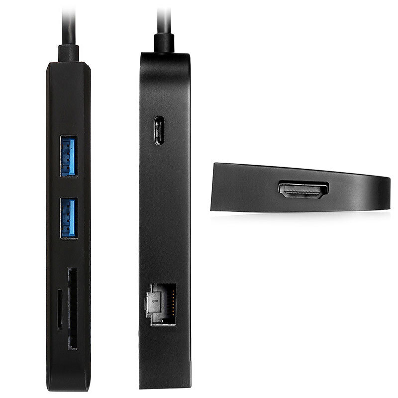 联想S707 Type-C扩展坞HDMI转接HUB集线器USB3.0分线SD千兆网口PD - 图2