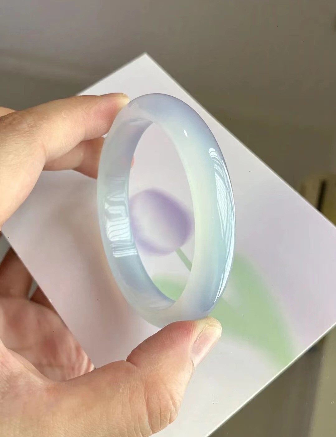 冰种淡紫淡绿马达加斯加玉髓玛瑙扁条正圈年轻气质少女款ins古风,淘宝优惠券,粉丝福利购,淘宝优惠卷