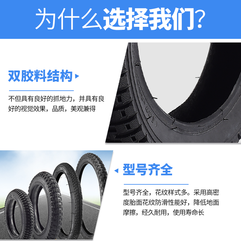 儿童自行车轮胎12/14/16/18寸1.75X2.125/2.4单车内外胎童车配件 - 图3