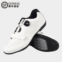 ROGTYO mountain bike riding lock shoes bike shoes swivel button male and female light weight road car No lock subversion