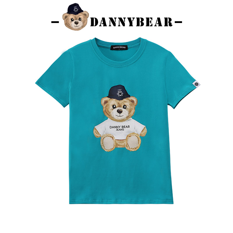 【官方直播】DANNYBEAR时尚休闲小熊男女款轻奢短袖T恤情侣款