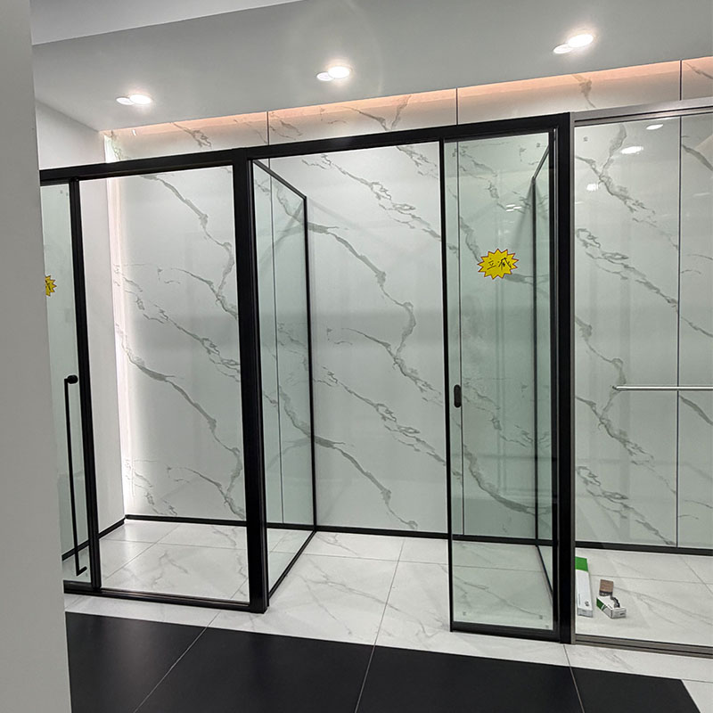Shower room bathroom custom wet and dry separation partition glass door minimalist shower screen bathroom room bathroom sliding door