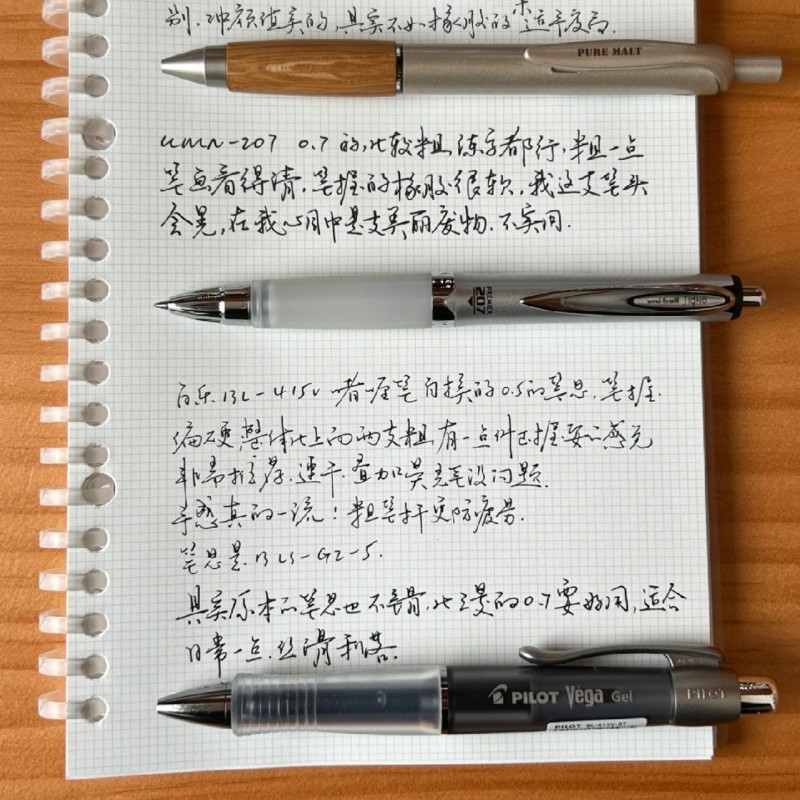 日本Pilot百乐Vega BL-415V软握胶黑色中性笔珊瑚粉学生考试用碳素笔按动签字笔不易疲劳学生用0.7mm - 图1