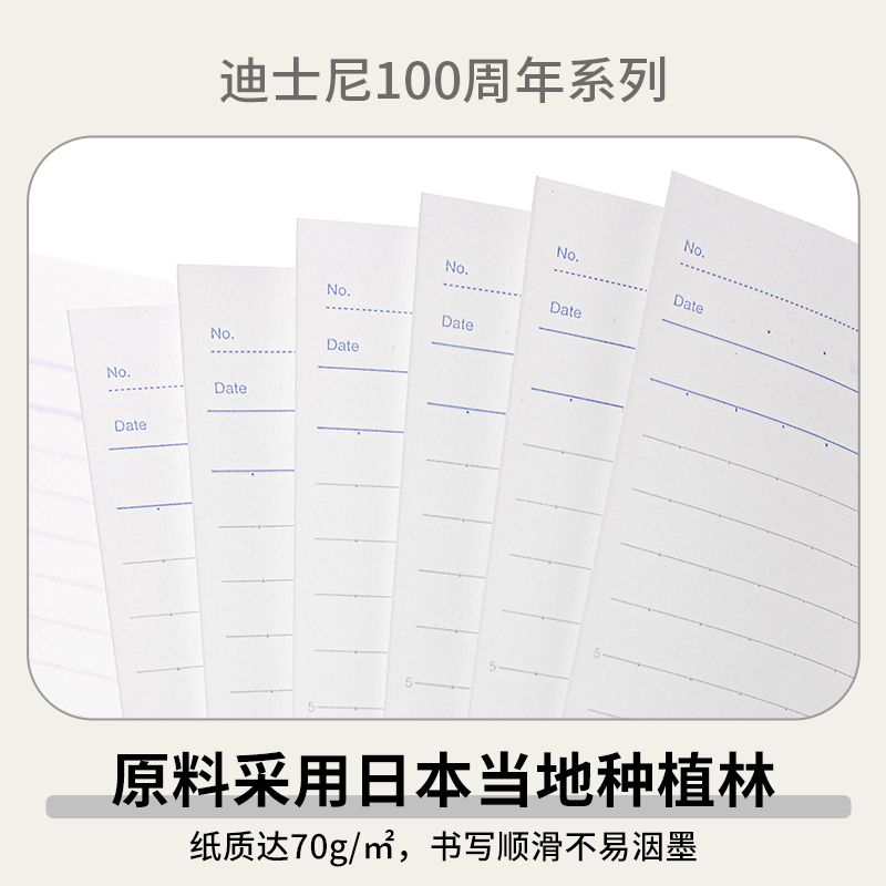 日本KOKUYO国誉笔记本限定款Campus迪士尼笔记本子8mm点线横线A5软面抄B5无线装订大学生记事本高颜值文具 - 图3