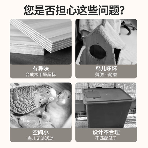 玄凤虎皮牡丹鹦鹉繁殖箱小太阳窝鸟巢挂窝保暖孵化箱鸟笼配件用品 - 图0