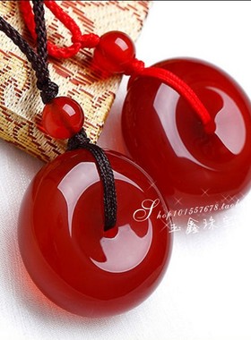 天然玛瑙玉髓平安白绿红多款情侣