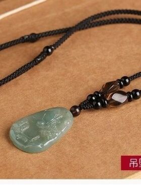 茶晶吊坠挂绳手工编织项链绳和田玉佩绳翡翠玉坠绳挂脖佛公貔貅绳