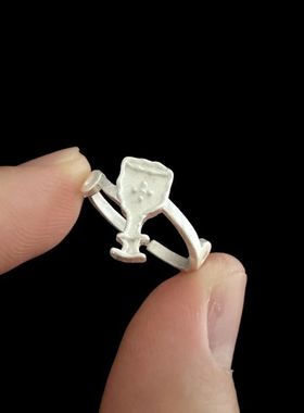 葡萄高足茶杯戒指 得闲饮茶系列 防原创设计