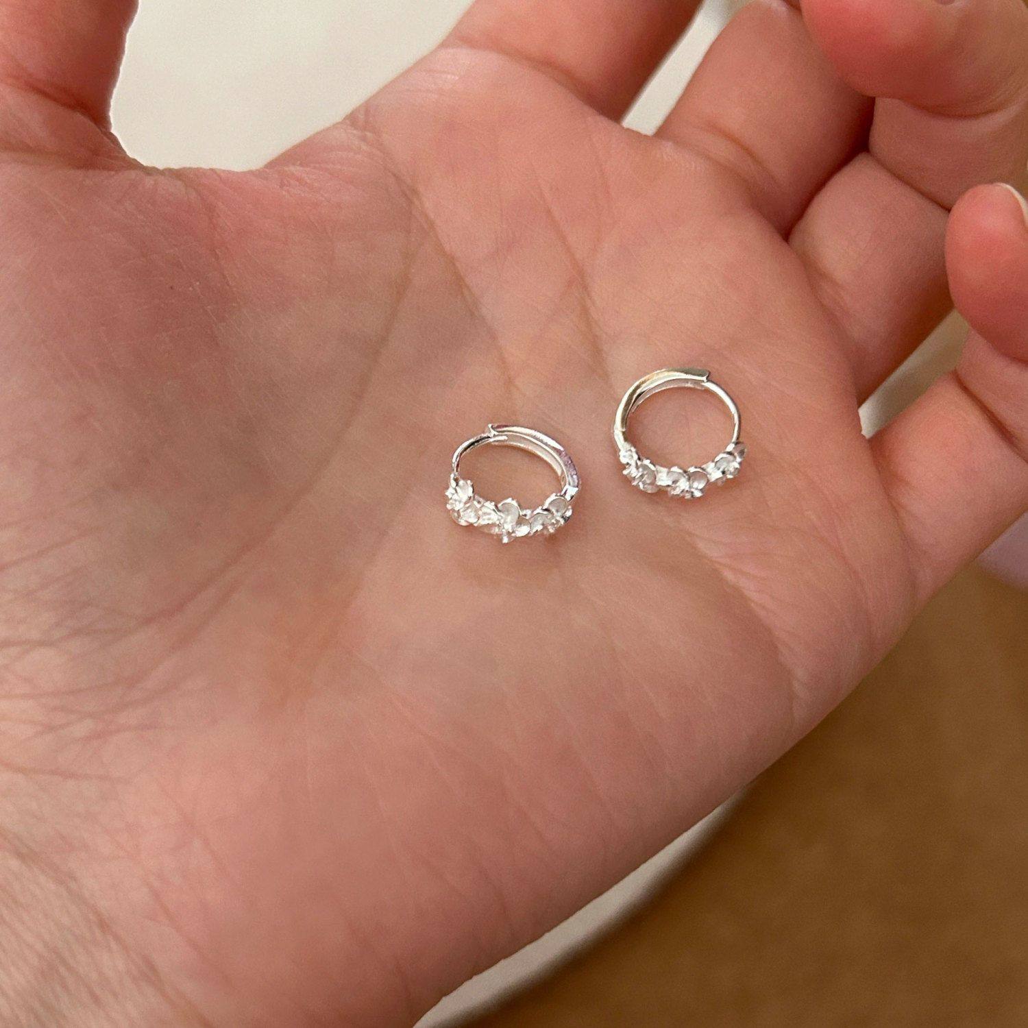 S999纯银繁花三朵花耳环轻奢抗洗澡不掉色甜美气质百搭耳饰女,淘宝优惠券,粉丝福利购,淘宝优惠卷