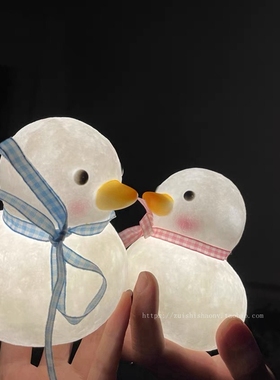 ins风卡通可爱鸭子led床头灯宿舍