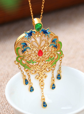 新中式复古仿和田玉项链