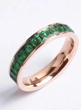 巴宝黎女冰晶石日韩小蛮腰戒指