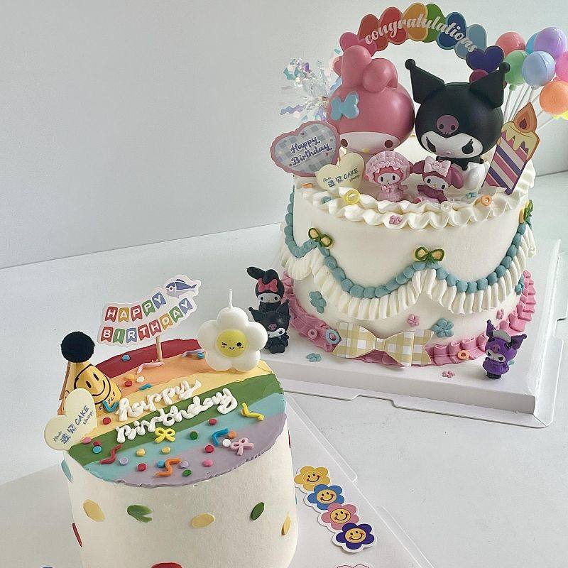 ins风蛋糕装饰美乐蒂库洛米摆件拱门插旗儿童生日派对甜品台插件,淘宝优惠券,粉丝福利购,淘宝优惠卷