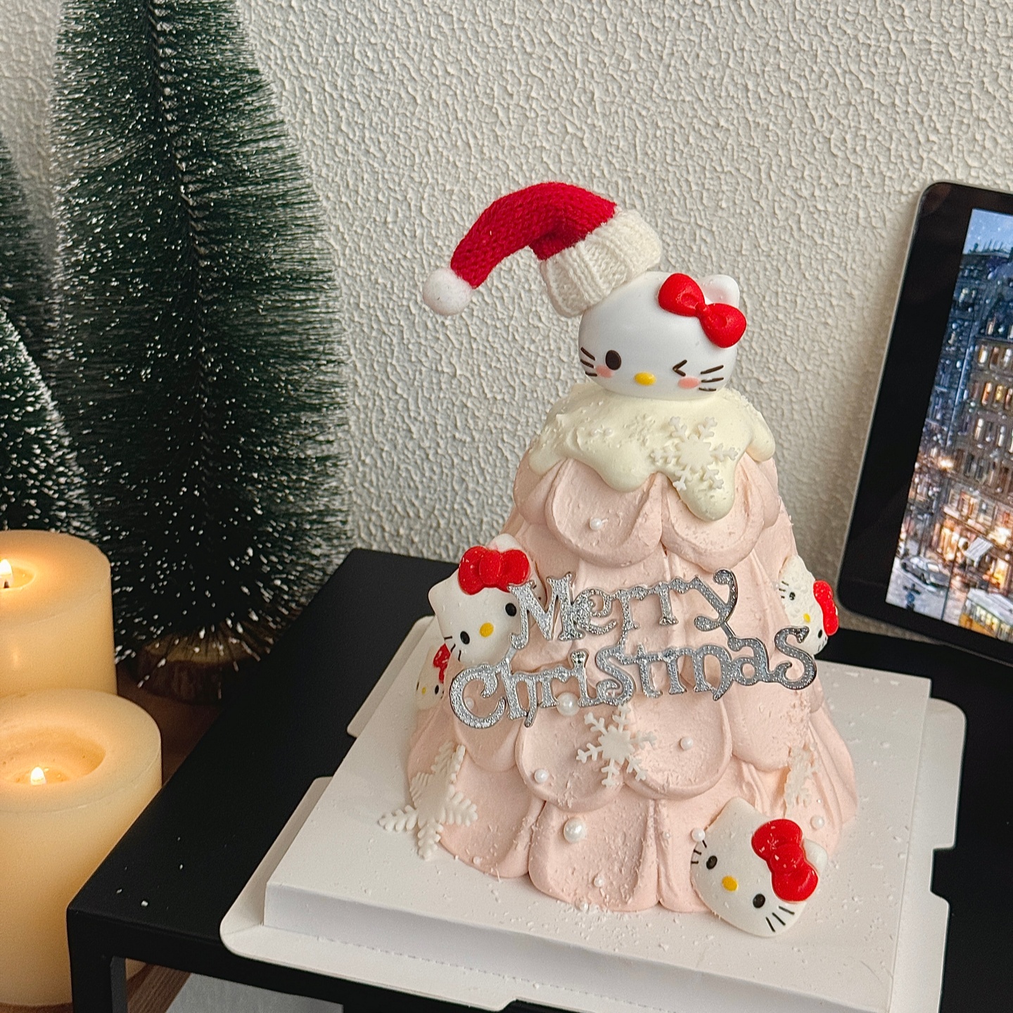 2026圣诞节hellokitty许愿树蛋糕装饰卡通kt猫摆件圣诞快乐摆件 - 图3