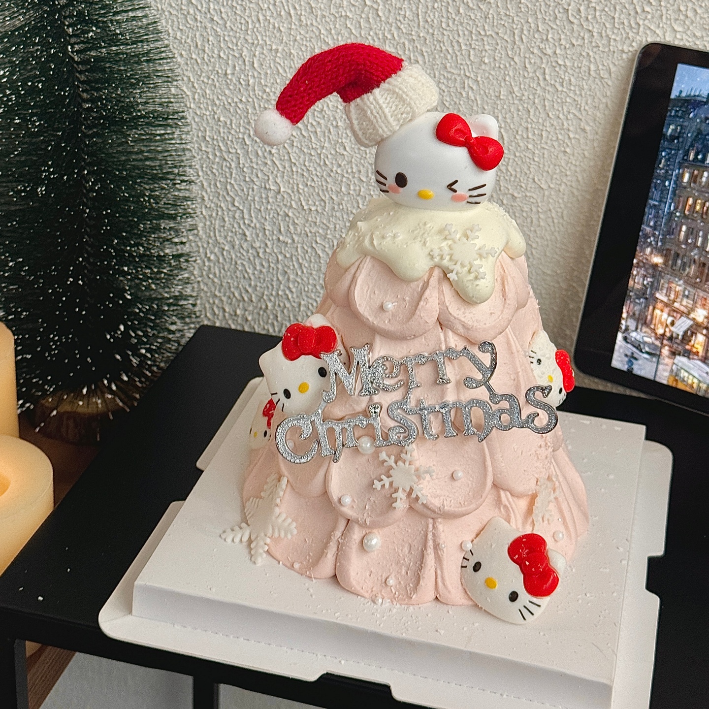 2026圣诞节hellokitty许愿树蛋糕装饰卡通kt猫摆件圣诞快乐摆件 - 图1