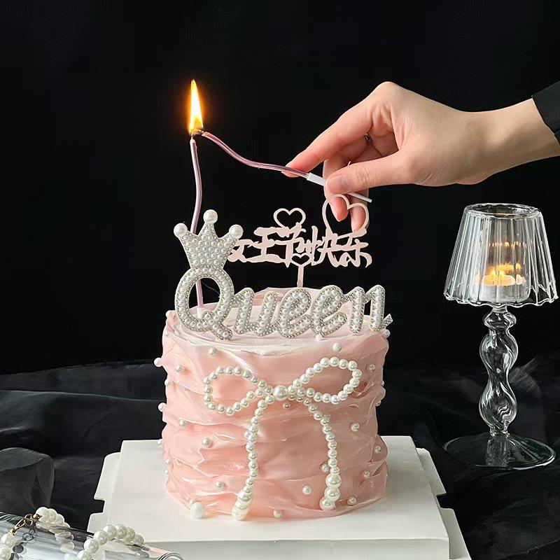3.8女神节珍珠围边蛋糕装饰Queen女王节快乐亚克力插件烘焙插牌,淘宝优惠券,粉丝福利购,淘宝优惠卷
