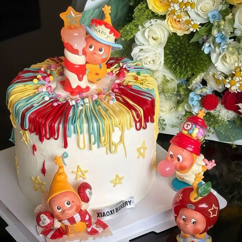 可爱许愿宝宝星星人蛋糕装饰摆件卡通儿童生日海绵公仔蜡烛配件 - 图1