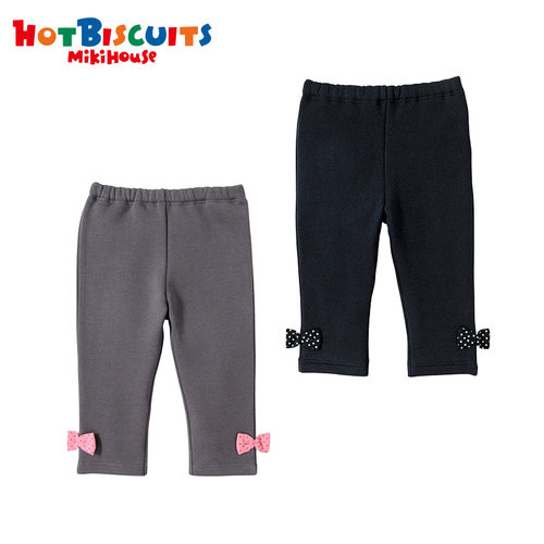 MIKIHOUSE女童裤子打底裤长裤儿童宝宝圈圈棉春秋款HOT BISCUITS - 图0